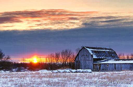 Barn In Sunrise_22094.jpg - Photographed near Smiths Falls, Ontario, Canada.